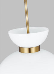 Visual Comfort Studio KSP1021BBSMG Londyn One Light Pendant, Burnished Brass with Milk White Glass Alternate Image 2.jpg