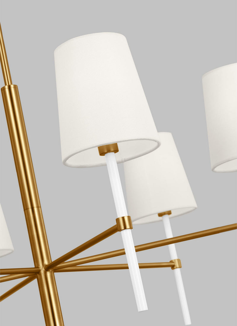 Visual Comfort Studio KSC1086BBSGW Monroe Six Light Chandelier, Burnished Brass Alternate Image.jpg
