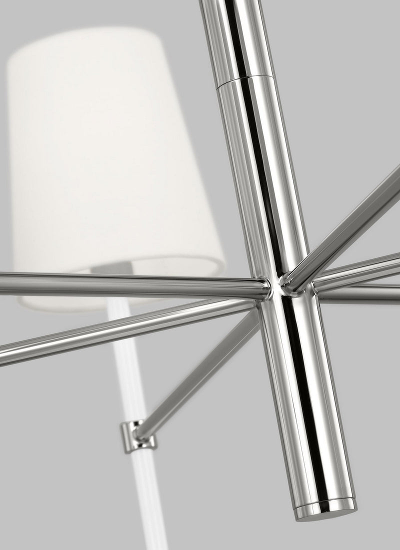 Visual Comfort Studio KSC1086PNGW Monroe Six Light Chandelier, Polished Nickel Alternate Image.jpg