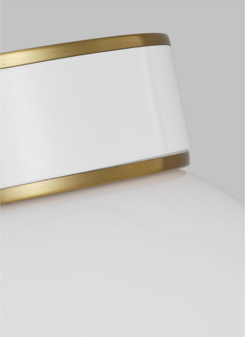 Visual Comfort Studio KSF1051BBSGW Monroe One Light Flush Mount, Burnished Brass Alternate Image.jpg