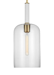Visual Comfort Studio KSP1051BBSGW Monroe One Light Pendant, Burnished Brass Alternate Image.jpg