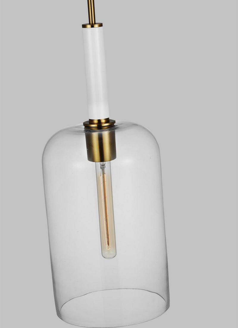 Visual Comfort Studio KSP1051BBSGW Monroe One Light Pendant, Burnished Brass Alternate Image 3.jpg