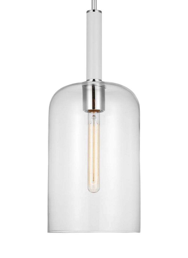 Visual Comfort Studio KSP1051PNGW Monroe One Light Pendant, Polished Nickel Alternate Image.jpg
