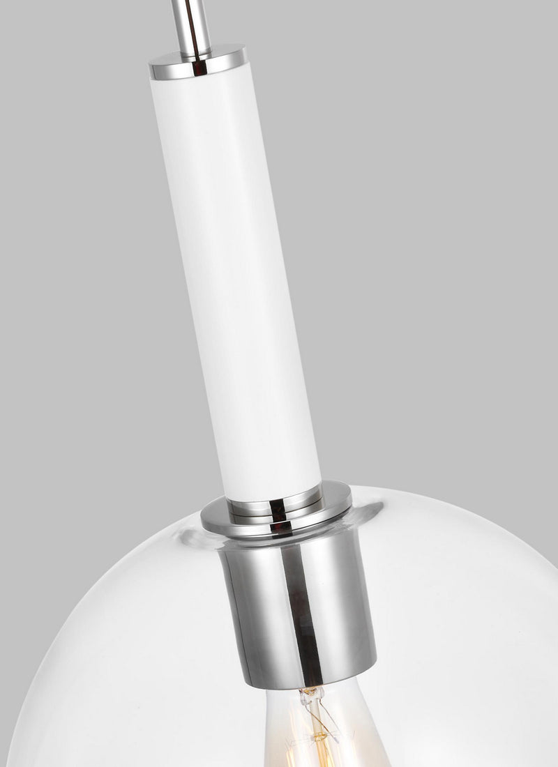 Visual Comfort Studio KSP1061PNGW Monroe One Light Pendant, Polished Nickel Alternate Image 3.jpg