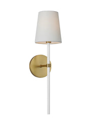Visual Comfort Studio KSW1091BBSGW Monroe One Light Wall Sconce, Burnished Brass Alternate Image.jpg