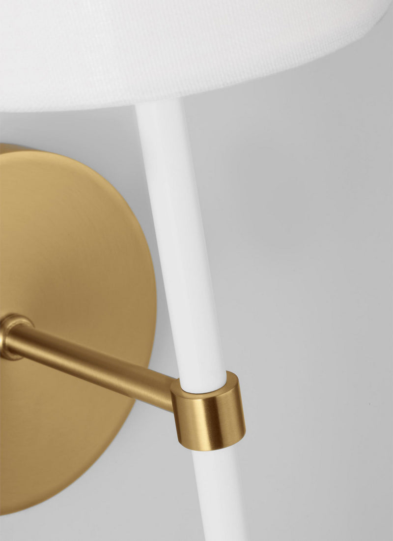 Visual Comfort Studio KSW1091BBSGW Monroe One Light Wall Sconce, Burnished Brass Alternate Image 2.jpg