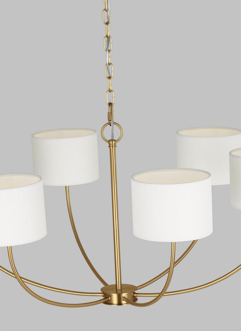 Visual Comfort Studio KSC1046BBS Sawyer Six Light Chandelier, Burnished Brass Alternate Image 2.jpg