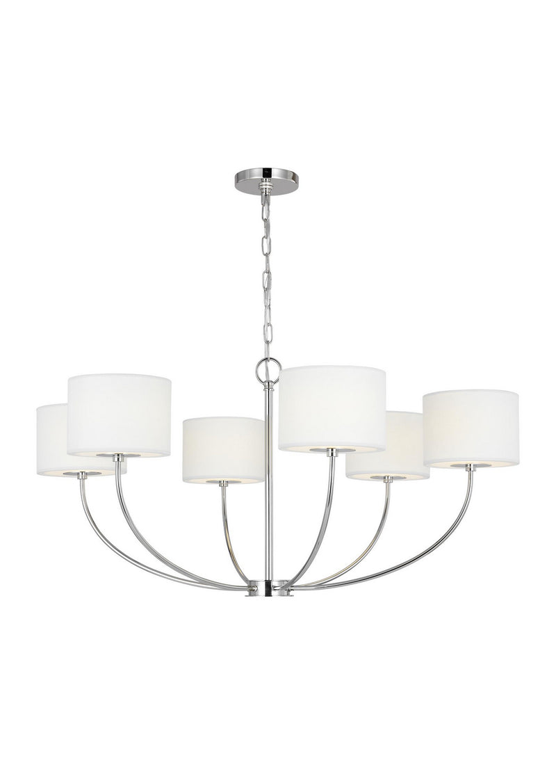 Visual Comfort Studio KSC1046PN Sawyer Six Light Chandelier, Polished Nickel Alternate Image.jpg