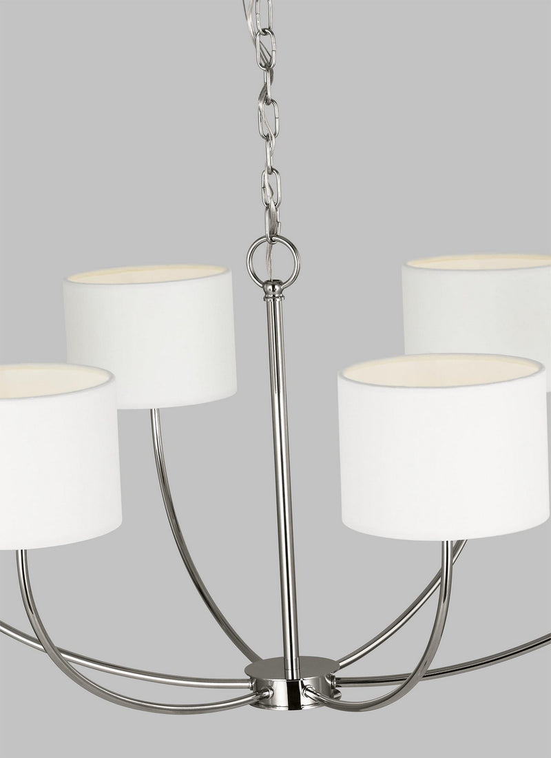 Visual Comfort Studio KSC1046PN Sawyer Six Light Chandelier, Polished Nickel Alternate Image 2.jpg