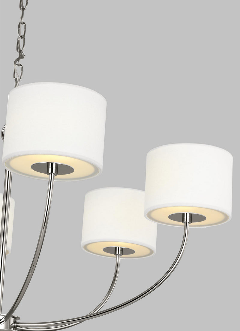 Visual Comfort Studio KSC1046PN Sawyer Six Light Chandelier, Polished Nickel Alternate Image 3.jpg