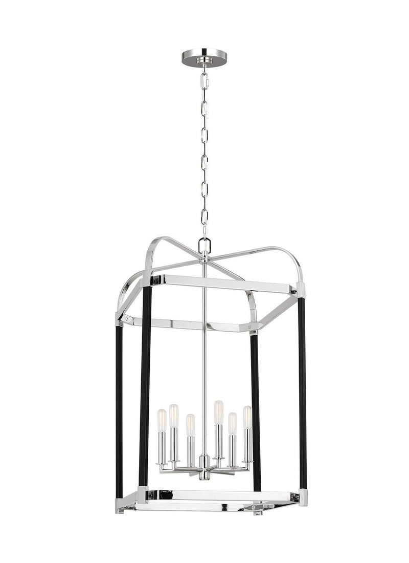 Visual Comfort Studio LC1156PN Hadley Six Light Lantern, Polished Nickel Alternate Image.jpg