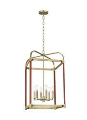 Visual Comfort Studio LC1156TWB Hadley Six Light Lantern, Time Worn Brass Alternate Image.jpg