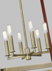 Visual Comfort Studio LC1156TWB Hadley Six Light Lantern, Time Worn Brass Alternate Image 2.jpg