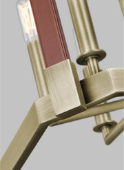 Visual Comfort Studio LC1156TWB Hadley Six Light Lantern, Time Worn Brass Alternate Image 3.jpg