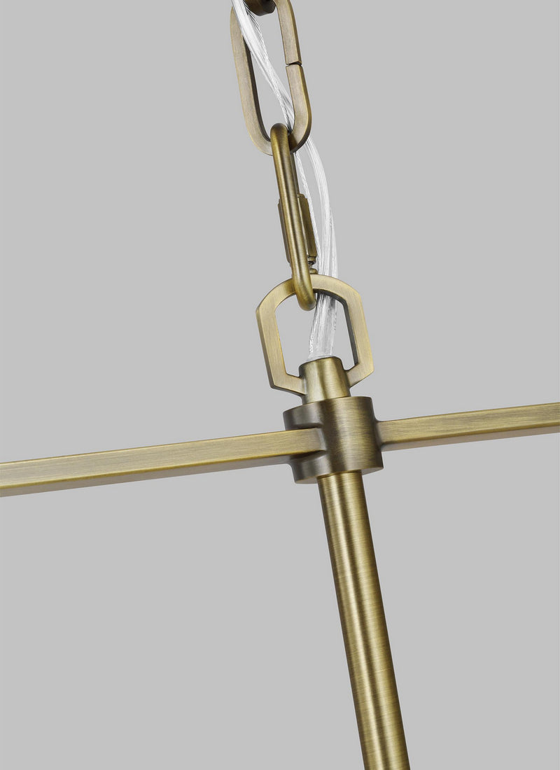 Visual Comfort Studio LC1165TWB Hadley Five Light Chandelier, Time Worn Brass Alternate Image 3.jpg