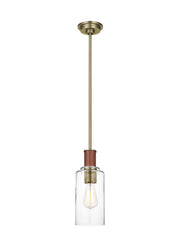 Visual Comfort Studio LP1071TWBCG Hadley One Light Pendant, Time Worn Brass Alternate Image.jpg