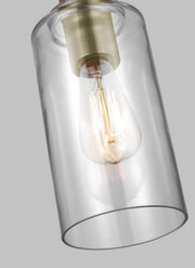 Visual Comfort Studio LP1071TWBCG Hadley One Light Pendant, Time Worn Brass Alternate Image 3.jpg