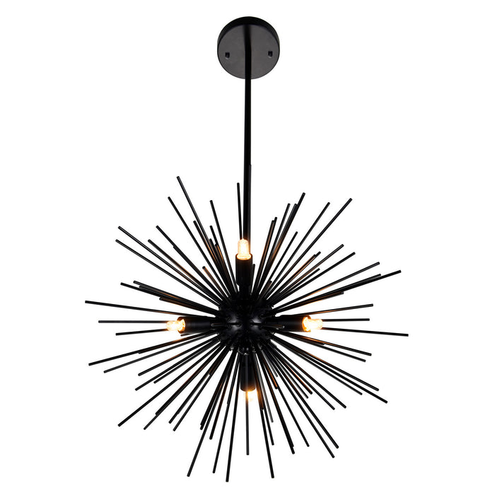 CWI Lighting 1034P16-6-101 Savannah Six Light Chandelier Black Alt 3.jpg