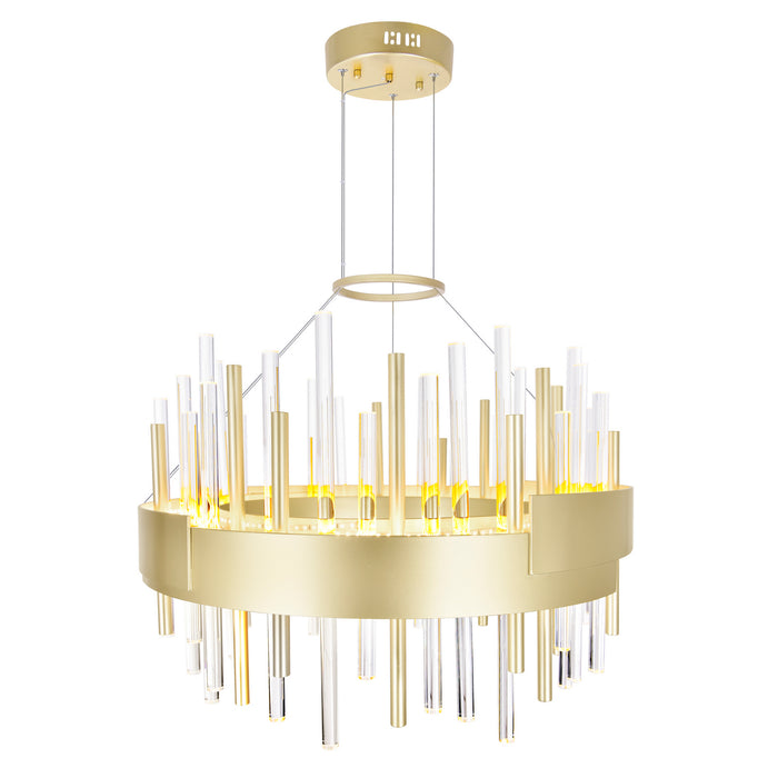 CWI Lighting 1245P20-602 Millipede LED Chandelier Satin Gold Alt 1.jpg