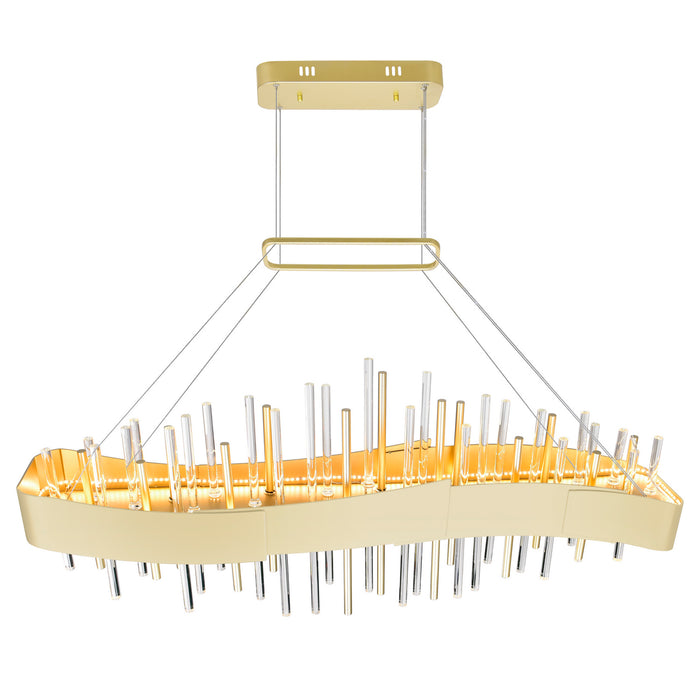 CWI Lighting 1245P40-602 Millipede LED Chandelier Satin Gold Alt 2.jpg