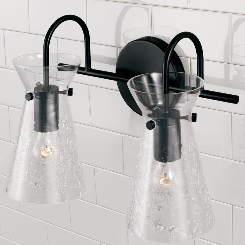 Capital Lighting 142421MB Mila Two Light Vanity, Matte Black Alternate Image.jpg