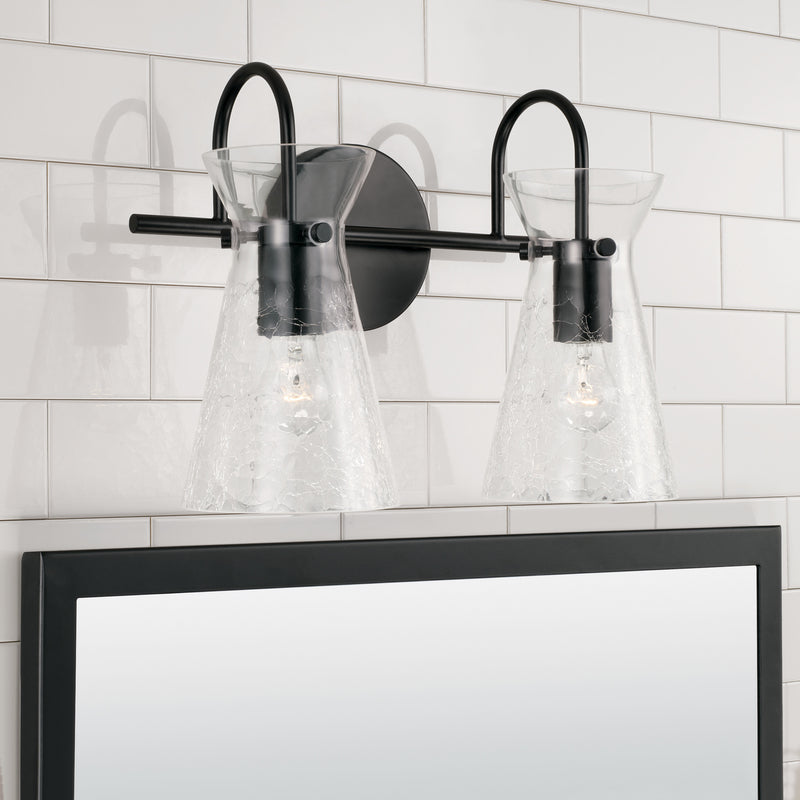 Capital Lighting 142421MB Mila Two Light Vanity, Matte Black Alternate Image 2.jpg