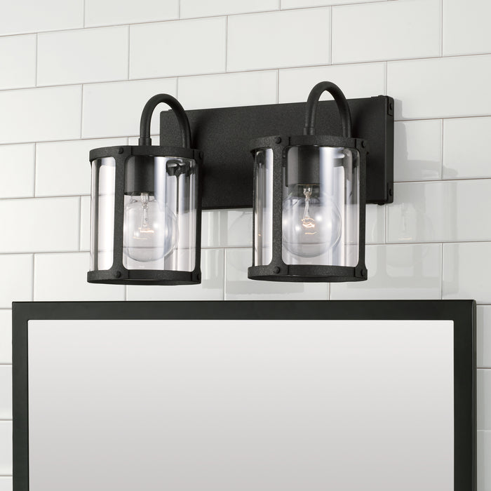 Capital Lighting 144921BI-527 Brennen Two Light Vanity, Black Iron Alternate Image 2.jpg