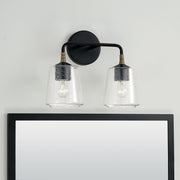 Capital Lighting 145621KB-530 Amara Two Light Vanity, Matte Black with Brass Alternate Image 2.jpg