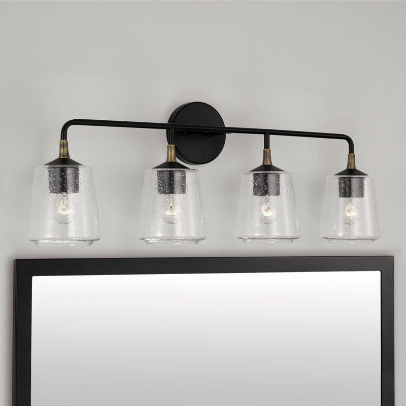 Capital Lighting 145641KB-530 Amara Four Light Vanity, Matte Black with Brass Alternate Image 2.jpg