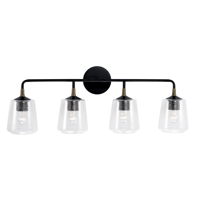 Capital Lighting 145641KB-530 Amara Four Light Vanity, Matte Black with Brass Alternate Image 3.jpg