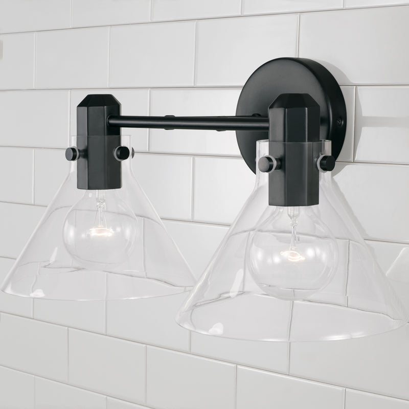 Capital Lighting 145821MB-528 Greer Two Light Vanity, Matte Black Alternate Image.jpg