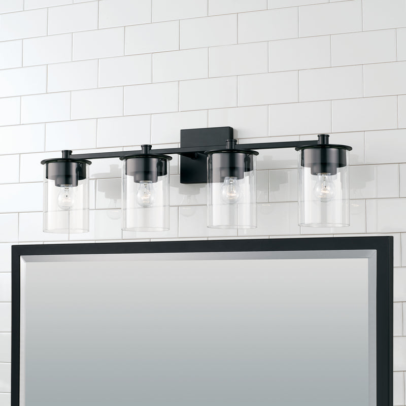 Capital Lighting 146841MB-532 Mason Four Light Vanity, Matte Black Alternate Image 2.jpg