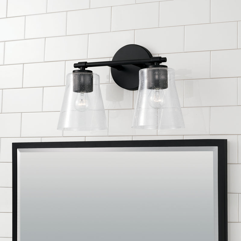 Capital Lighting 146921MB-533 Baker Two Light Vanity, Matte Black Alternate Image 2.jpg