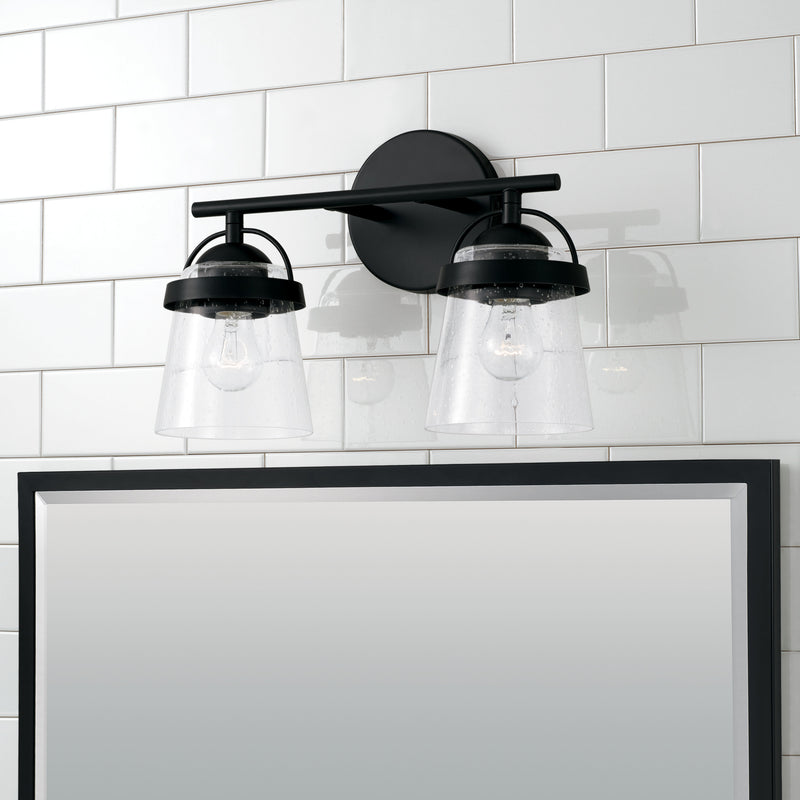 Capital Lighting 147021MB-534 Madison Two Light Vanity, Matte Black Alternate Image 2.jpg
