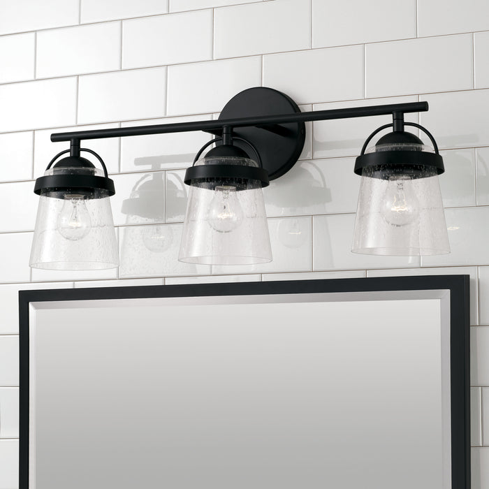 Capital Lighting 147031MB-534 Madison Three Light Vanity, Matte Black Alternate Image 2.jpg