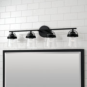 Capital Lighting 147041MB-534 Madison Four Light Vanity, Matte Black Alternate Image 2.jpg