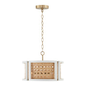 Capital Lighting 244341WM Lola Four Light Semi-Flush Mount, Flat White and Matte Brass Alternate Image 2.jpg