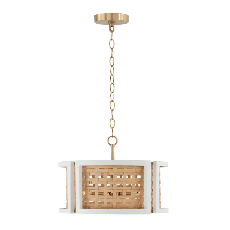 Capital Lighting 244341WM Lola Four Light Semi-Flush Mount, Flat White and Matte Brass Alternate Image 2.jpg