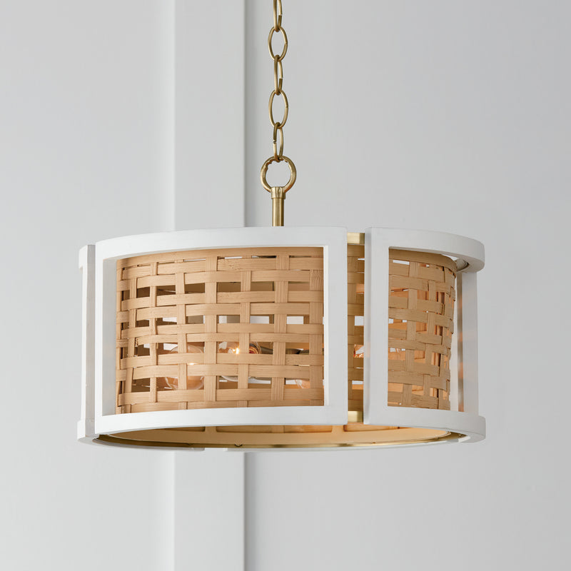 Capital Lighting 244341WM Lola Four Light Semi-Flush Mount, Flat White and Matte Brass Alternate Image 3.jpg