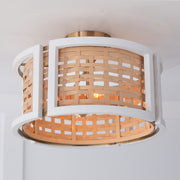 Capital Lighting 244341WM Lola Four Light Semi-Flush Mount, Flat White and Matte Brass Alternate Image 4.jpg