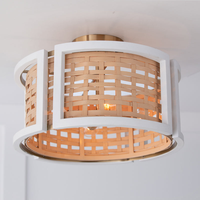 Capital Lighting 244341WM Lola Four Light Semi-Flush Mount, Flat White and Matte Brass Alternate Image 4.jpg