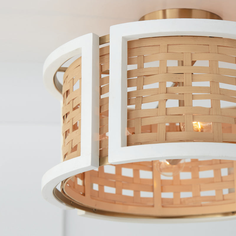 Capital Lighting 244341WM Lola Four Light Semi-Flush Mount, Flat White and Matte Brass Alternate Image 6.jpg