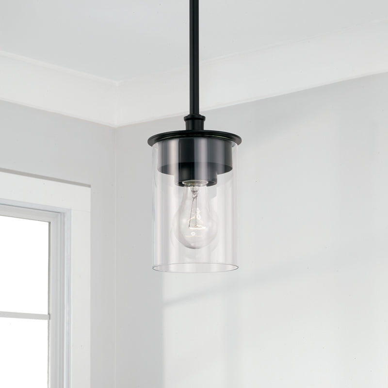 Capital Lighting 246811MB-532 Mason One Light Semi-Flush Mount, Matte Black Alternate Image 3.jpg