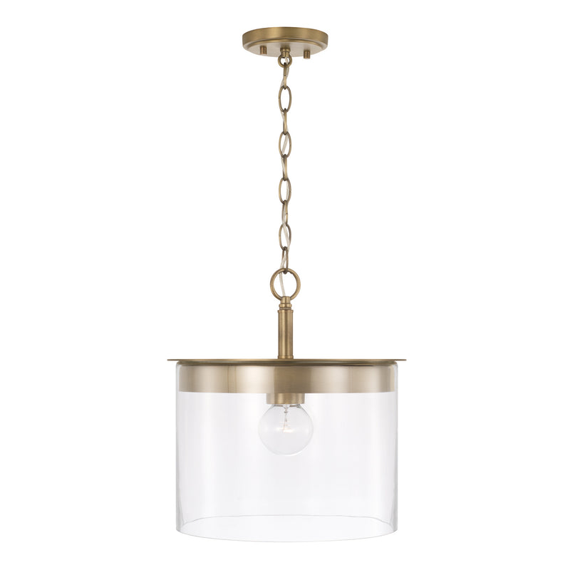 Capital Lighting 246812AD Mason One Light Semi-Flush Mount, Aged Brass Alternate Image.jpg