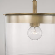 Capital Lighting 246812AD Mason One Light Semi-Flush Mount, Aged Brass Alternate Image 2.jpg