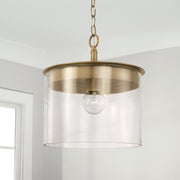 Capital Lighting 246812AD Mason One Light Semi-Flush Mount, Aged Brass Alternate Image 3.jpg