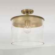 Capital Lighting 246812AD Mason One Light Semi-Flush Mount, Aged Brass Alternate Image 4.jpg