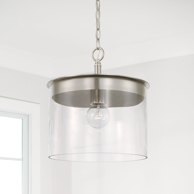 Capital Lighting 246812BN Mason One Light Semi-Flush Mount, Brushed Nickel Alternate Image 3.jpg