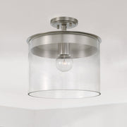 Capital Lighting 246812BN Mason One Light Semi-Flush Mount, Brushed Nickel Alternate Image 4.jpg