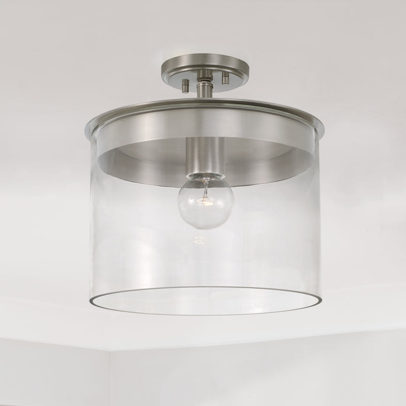 Capital Lighting 246812BN Mason One Light Semi-Flush Mount, Brushed Nickel Alternate Image 4.jpg